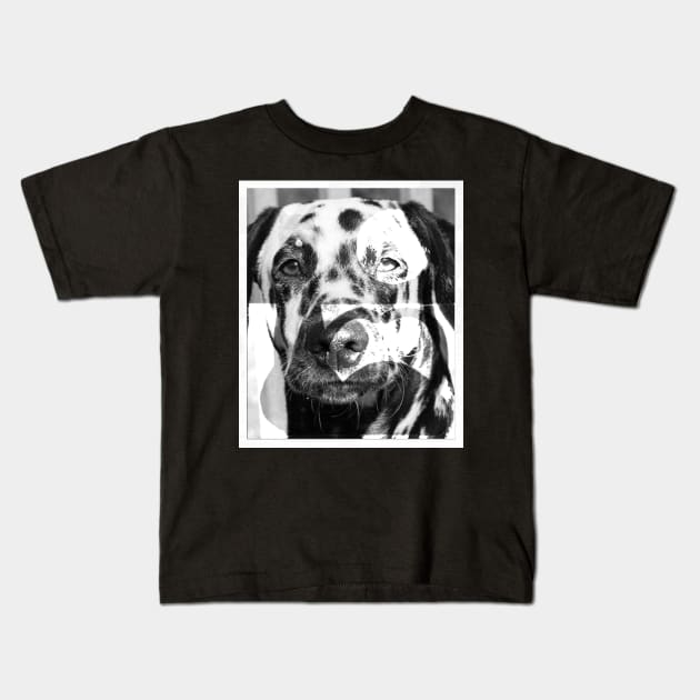 dalmatian dog face Kids T-Shirt by Armangedonart